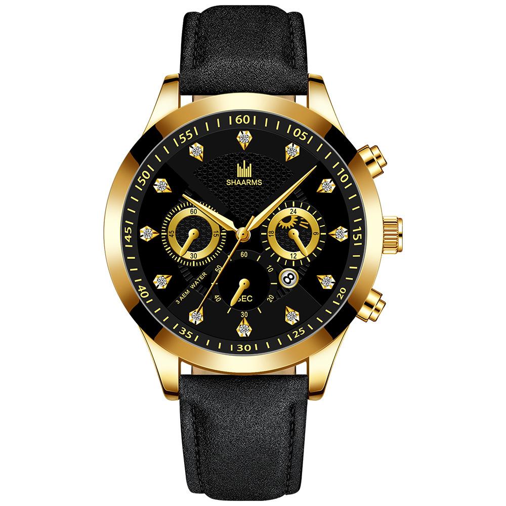 黑色皮带金壳黑面金针