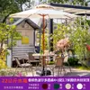 Sombrilla de Patio para Exteriores, Impermeable y Resistente al Sol, Juego de Mesa y Sillas con Sombrilla, Sombrilla de Poste Central para Jardín, Patio y Terraza