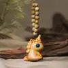 Juguete para dedos de vaina de loto pequeña de sándalo verde para mano, colgante multi-tesoro suave y flexible, cuentas budistas para manipulación manual, cuentas de oración unisex