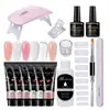 Arte de Uñas 15ml Gel de Extensión Set de 12 Piezas, Pincel Moldeador de Uñas, Gel de Cristal, Gel de Cristal Exclusivamente para Ventas Transfronterizas