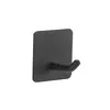 Gancho Negro de Acero Inoxidable Sin Taladro Transfronterizo Gancho Fuerte con Adhesivo Gancho para Parte Trasera de Puerta Gancho para Abrigos Ferretería Gancho para Abrigos Gancho de Metal para Abrigos