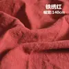 Tecido de algodão e linho tecido para roupas Cor de linho lavado linho rami Hanfu Roupa de calça para terno Tang feito à mão DIY