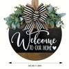 Colgante decorativo con lazo y logotipo de amor negro para puerta de bienvenida a casa, nuevo, transfronterizo, venta al por mayor