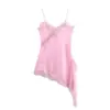 Para Comercio Exterior Europeo y Americano Transfronterizo Ropa de Mujer Aliexpress Más Vendido Verano Sexy Multicolor Encaje Asimétrico Vestido