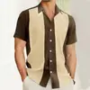 Camisas Masculinas Amazon: Nova Tendência de Moda no Comércio Exterior - Camisas Havaianas de Manga Curta com Impressão Digital 3D para Férias