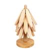 Posavasos de Madera de Bambú Posavasos Árbol Esterilla Antiquemaduras Resistente al Calor Esterilla para Cazuelas Esterilla Aislante Mesa de Comedor de Bambú Adornos Creativos