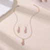 Joyería Transfronteriza Europea y Americana Set de Aretes de Animales Frutas Flores Lindo Aleación Goteo de Aceite Colorido Mariposa Collar