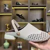 Medias zapatillas tejidas transpirables estilo francés para mujer, moda de verano 2026, zapatillas de cuero versátiles de puntera redonda de doble uso con tacón grueso para mujer