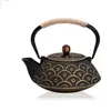 Sala de Modelos Casa de Té Estante Antiguo Juego de Té Decoración Suave Estilo Chino Nuevo Tetera Pequeña Creativa Olla de Hierro Fundido Adornos para Sala de Té