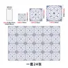 Pegatinas de azulejo autoadhesivas de PVC con diseño de margarita pequeña sobre fondo negro para cocina/baño, impermeables y a prueba de aceite, para renovación y decoración, suministro transfronterizo