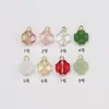 Botones de Vidrio de Trébol de Cuatro Hojas Joyería Hecha a Mano Accesorios Botones para Ropa Estilo Antiguo de Jade Imitación Cheongsam Hanfu Colgantes Venta al por Mayor