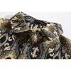Camisa de Estilo Japonés de Moda Lavada en Primavera con Estampado Completo Étnico para Hombre Estilo Callejero Atractiva Camisa de Manga Larga Camisa Casual de Primavera