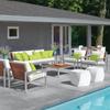Mesa de centro nórdica transfronteriza para exteriores, sofá, silla de ratán para patio, combinación de sofá, balcón, jardín, muebles de exterior
