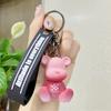 Novo chaveiro de urso de resina criativo boneca chaveiro de carro acessórios de pingente para mochila boneca de mercadoria pequena máquina de venda de bonecas
