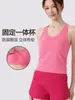 Estilo Verano Espalda en I Sujetador Integrado con Almohadillas en el Pecho, Ropa Exterior Ajustada para Fitness y Yoga