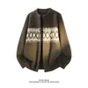 Nuevo Suéter Cardigan de Otoño 2026 para Hombre, Moda Trendy con Bloques de Color, Cuello Alto, Chaqueta de Punto Casual para Hombre