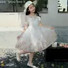 Vestido Princesa de Malha de Verão para Meninas 2026 Novo Estilo para Crianças Maiores, Vestido de Fada para Meninas Pequenas, Vestido Formal