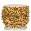 Cadena de acero inoxidable color oro de 18 quilates al vacío, joyería para hacer tú mismo, collar, pulsera, accesorios, cadena multiestilo estilo europeo y americano