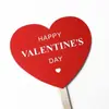 Nueva Decoración para Pastel Día de San Valentín Feliz Tarjeta de Decoración para Pastel Papel Corazón Inserto para Pastel Inserto de San Valentín
