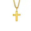 Joyas Lele Venta Caliente Europea y Americana Colgante de Cruz Collar de Acero Inoxidable para Hombre Versátil de Nicho Accesorios para el Cuello de Moda de Alta Gama