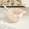 Lindo Set de Plato y Tazón Estilo Ins de Dibujos Animados para Uso en Casa, Incluyendo Tazón para Fideos, Tazón para Yogur, Platos de Cena y Vajilla de Cerámica