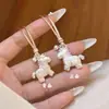 Collar con Colgante de Caballo Dopamina Esmaltado Año Nuevo Año del Caballo Año del Zodiaco Cadena para el Cuello Versátil de Moda Regalo para Novia
