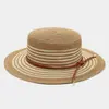 Chapéu de Palha Estilo Coreano Primavera e Verão Moda Bolsa de Grande Capacidade Conjunto para Mulheres Casual Versátil Color-Blocking Chapéu de Sol para Exterior