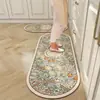 Tapete de Chão de Cozinha de Terra de Diatomáceas Especial, Absorvente de Água, Antiderrapante, Resistente a Óleo, Não Lavável, Limpável com Pano, Resistente à Sujeira, Estilo Americano de Luxo, Transfronteiriço