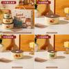 Boles de Cerámica Personalizables para Alimentos con Tapas, Juego de Tres Piezas en Caja de Regalo, Aptos para Microondas, Artículo de Regalo Práctico
