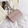 Bolso Retro para Mujer 2026 Bolso de Nuevo Estilo Color Sólido Simple Moda Casual Bolso Pequeño Bolso Cuadrado Pequeño Cruzado al Hombro con Cadena