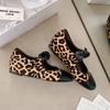 2025 ~ Estilo Primavera Estilo Fragante Pequeño Lazo Zapatos de Boca Baja Zapatos de Mujer Estilo Francés Retro Planos Mary Jane Zapatos Pequeños de Cuero