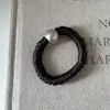 Faixa de Cabelo Básica de Pérola Francesa, Alta Elasticidade, Faixa de Cabelo Pequena de Seda de Gelo Sem Costura, Acessório de Cabelo Faixa de Cabeça de Cor Sólida