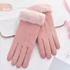 Luvas Grossas Quentes com Forro de Fleece para Inverno para Dirigir, Luvas Fofas para Ciclismo, Luvas de Algodão à Prova de Vento para Outono e Inverno com Tela Sensível ao Toque para Esqui