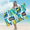 Toalha de Praia Estampada Transfronteiriça, Xale de Praia de Microfibra para Adultos, Toalha de Banho Absorvente de Água de Secagem Rápida, Toalha para Esportes Aquáticos
