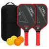 Conjunto completo de raquete de pickleball T700 em fibra de carbono, raquete de pickleball profissional avançada