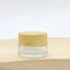 Botella de Vidrio Transparente para Crema al por Mayor Muestra de Crema para Ojos Crema Facial Botella Vacía Crema para la Piel Botella de Vidrio Dividida Cosmética