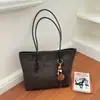 Bolso tote para el día a día, bolso tipo cubo vintage de gran capacidad, color liso moderno, bolso de hombro elegante y atractivo