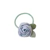 Corea Flor Rosa Amarilla Historia Flor Scrunchie Diadema de Pelo de Alta Gama Suave Dulce Camelia Goma para el Cabello Accesorios para la Cabeza Elásticos
