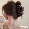 Grampo de cabelo suave estilo coreano para mulheres, estiloso, doce, de alta aparência, elegante, novo grampo tubarão 2026 para a parte de trás da cabeça