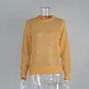 Suéter de Mohair con Cuello Redondo Transfronterizo Estilo Europeo y Americano Nuevo Primavera/Verano 2025 Cómodo Tejido Base Suéter Semi-Transparente para Mujer