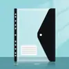 Bolsa de archivo A4 con cierre a presión, transparente, de color, para estudiantes, con información para tarjetas de presentación