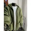 Nuevo Suéter Texturizado de Otoño 2026 para Hombre Estilo High Street con Mangas Raglán y Diseño de Trenzado, Sudadera con Capucha