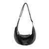 Comercio Exterior Estilo Coreano Textura de Croissant Diseño de Nicho Grande Bolso de Hombro de Cuero Suave Moda Retro Bolso Cruzado de Moda para Hombre