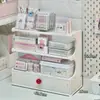 Prateleira de Canto para Armazenamento de Mesa, Prateleira de Canto para Estações de Trabalho, Mesa de Dormitório, Papelaria, Cosméticos, Prateleira de Armazenamento Tipo Gaveta