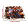 Adesivos de Parede 3D do Homem-Aranha para Quarto de Crianças Pôster de Desenho Animado Vingadores Congmeng Adesivos de Heróis Adesivos de Porta de Guarda-Roupa em PVC
