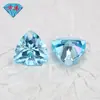 Huagang Gems Zircón Triangular Azul Claro de un Solo Agujero Piedra Suelta Azul Claro Accesorios de Cuentas Sueltas para Bricolaje con Agujero