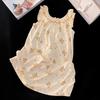 Pijamas para Niñas Traje de Verano Fino 2025 Nuevo Lindo Ropa para el Hogar Pijama Chaleco Algodón Nube Aire Acondicionado