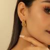 Pendientes de moda europea y americana transfronteriza con cuentas en forma de C, simples y de alta gama, pendientes de cobre con tendencia y temperamento, venta al por mayor de pendientes