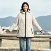 2026 Nuevo Producto Estación Independiente Transfronteriza TEMU Moda Femenina Chaqueta de Algodón Acolchada con Estampado Digital Rayado