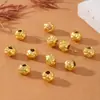 Alta Solidez del Color Textura Tejida Bola de Hilo A Través del Agujero Cuentas Método Antiguo Retro Cuentas Espaciadoras Doradas Cristal de Bodhi Accesorios con Cuentas Venta al por Mayor